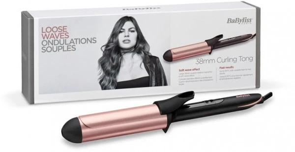 BaByliss C453E 38mm Curling Tong Lockenstab Rose/schwarz – Bild 3