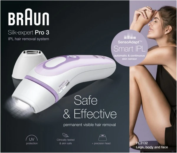 Braun PL3132 Silk Expert Pro 3 IPL Haarentfernungssystem Weiß/lila – Bild 6