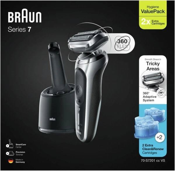 Braun 70-S7201cc + CCR Series 7 Rasierer Silber
