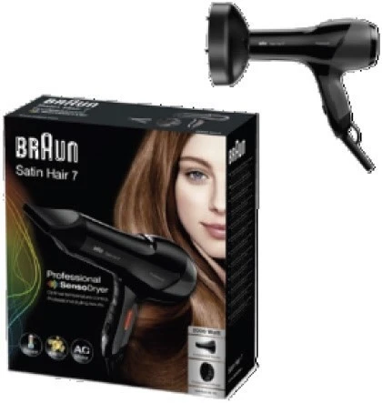 Braun HD785 Solo Satin Hair 7 SensoDryer Profi-Haartrockner Schwarz – Bild 2