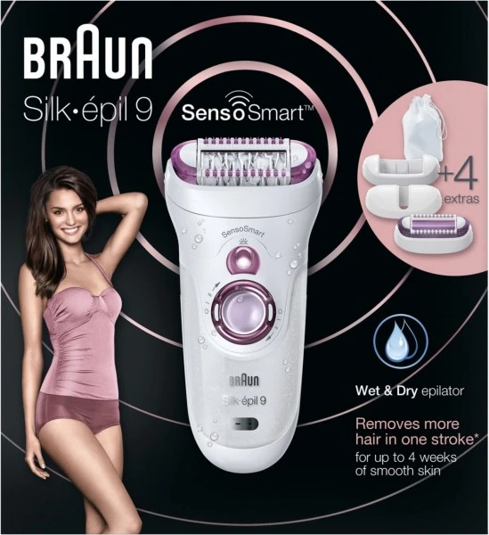 Braun 9-700 Silk-epil SensoSmart Epilierer WeiĂ/lila â Bild 2