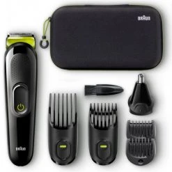 Braun MGK3921 + Organizer Geschenkset Rasierer Schwarz/grĂŒn