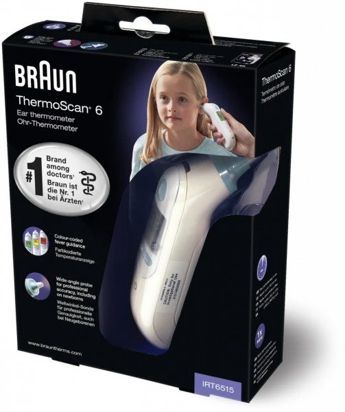 Braun IRT6515 ThermoScan 6 Ohrthermometer Weiß 1 Braun IRT6515 ThermoScan 6 Ohrthermometer Weiß