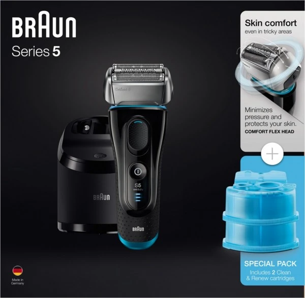 Braun 5190cc + CCR2 Series 5 W&D Rasierer Schwarz/blau â Bild 4
