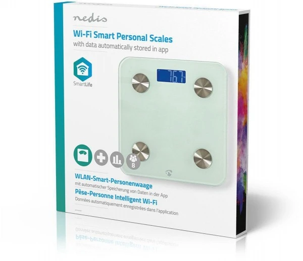 Nedis WIFIHS10WT Körperanalysewaage Weiß – Bild 3