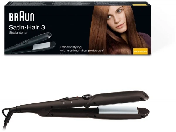 Braun ST310 Straightener Satin Hair 3 HaarglĂ€tter Schwarz â Bild 2