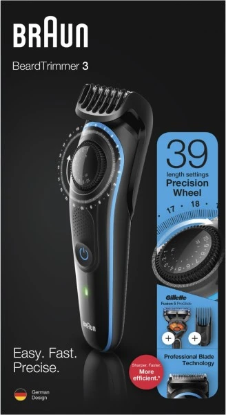 Braun BT 3240 BeardTrimmer Bartschneider Schwarz/blau 3 Braun BT 3240 BeardTrimmer Bartschneider Schwarz/blau – Bild 3