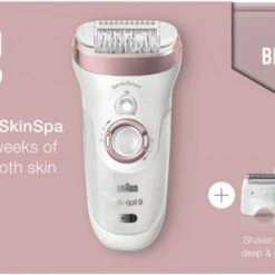 Braun 9-897 Silk-epil 9 Geschenkset Epilierer Weiss/Rosegold
