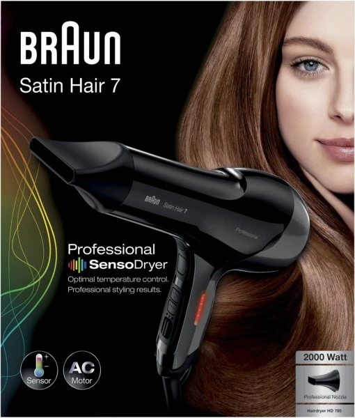 Braun HD780 Solo Satin Hair 7 SensoDryer Haartrockner Schwarz â Bild 4