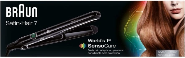 Braun Satin Hair 7 SensoCare Haarglätter ST780 – Keramik-Haarglätter Mit Sensortechnologie Für Hervorragen – Bild 2