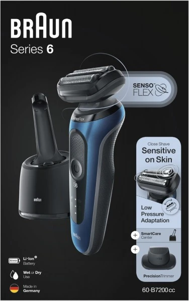 Braun 60-B7200cc Series 6 Rasierer Schwarz/blau â Bild 2