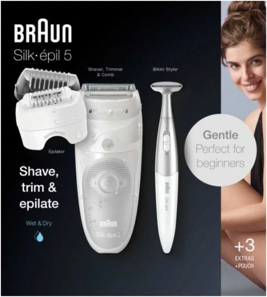Braun 5-805 Silk-épil 5 Epilierer Weiß/silber – Bild 2