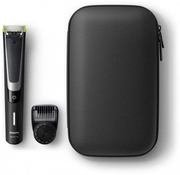 Philips QP6510/64 OneBlade Pro Trimmer Schwarz/silber 1 Philips QP6510/64 OneBlade Pro Trimmer Schwarz/silber