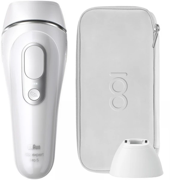 Braun Silk Expert Pro 5 IPL Haarentfernungssystem Weiß/silber