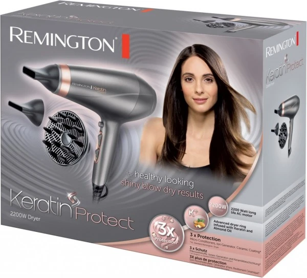 Remington AC8820 Keratin Protect Haartrockner Grau/rosĂ© â Bild 5