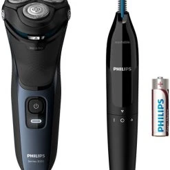 Philips S3134/57 Series 3000 Rasierer Schwarz/blau