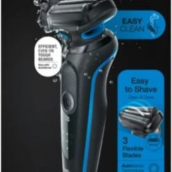 Braun 51-B1200S Series 5 Trocken-Nass Rasierer Schwarz/blau