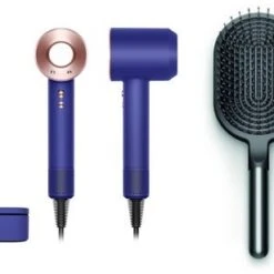 Dyson Supersonic HD07 + Paddlebrush Haartrockner Violettblau/rosé