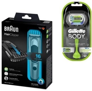 Braun HC5090 + Gillette Body Rasierer Haarschneider Silber â Bild 2