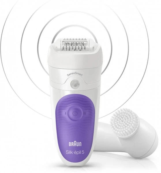 Braun 5-870 Silk-epil SkinSpa SensoSmart Epilierer Weiß/lila – Bild 2