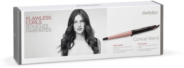 BaByliss C454E Rose Quartz Conical Wand Lockenstab Rose/schwarz – Bild 4