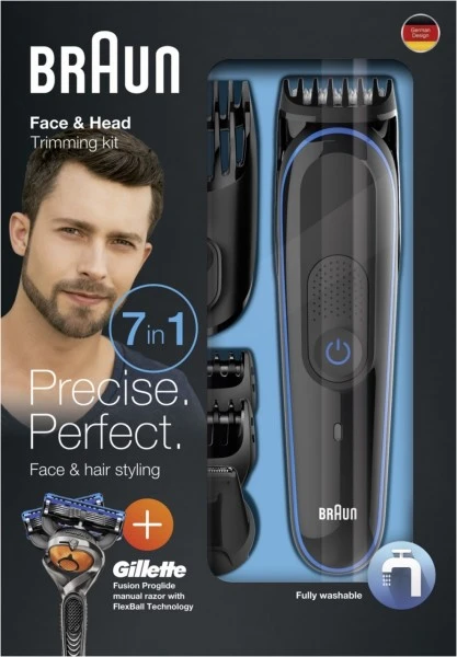 Braun MGK 3045 Körper- Haar- Trimmer Schwarz/blau – Bild 2