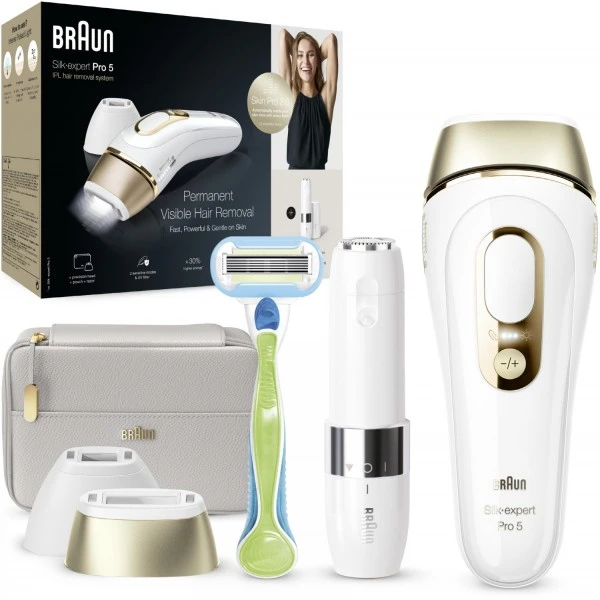 Braun PL5159 Silk-expert Pro 5 IPL Haarentfernungssystem WeiĂ/gold