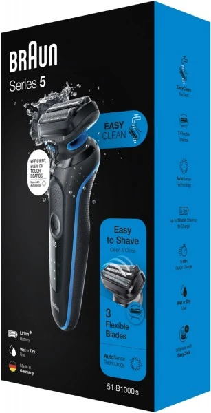Braun 51-B1000S Series 5 Trocken-Nass Rasierer Blau â Bild 3