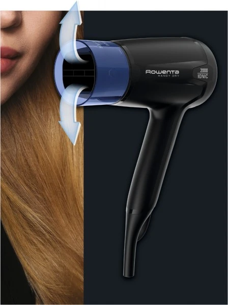 Rowenta CV1635 Handy Dry Haartrockner Schwarz/blau 2 Rowenta CV1635 Handy Dry Haartrockner Schwarz/blau – Bild 2