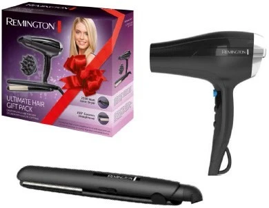 Remington D 5215 GP Geschenkpaketset Haartrockner + HaarglÀtter Set Schwarz