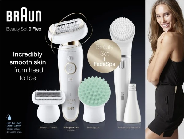 Braun SES 9300 3D BS Silk-epil 9 Flex Epilierer Weiß 3 Braun SES 9300 3D BS Silk-epil 9 Flex Epilierer Weiß – Bild 3