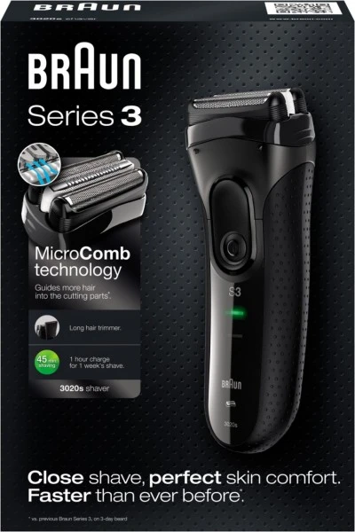 Braun Series 3 3020 Elektrorasierer Schwarz – Bild 2