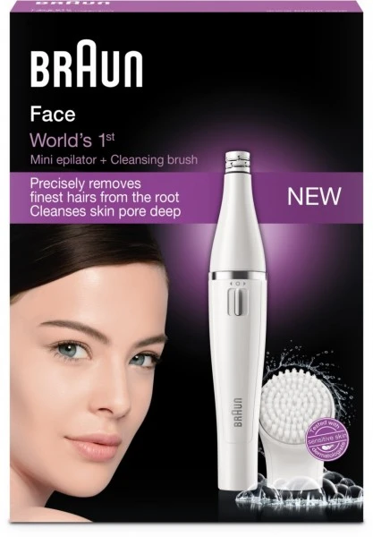 Braun Face SE 810 Gesichtsepilierer Und Gesichtsreinigungsbürste Weiß – Bild 3