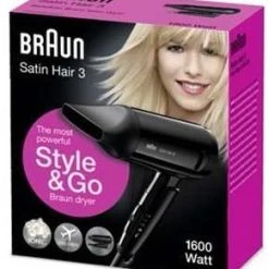 Braun HD350 Style & Go Satin Hair 3 Haartrockner Schwarz
